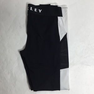 Oakley Black White Stripe Athletic Leggings